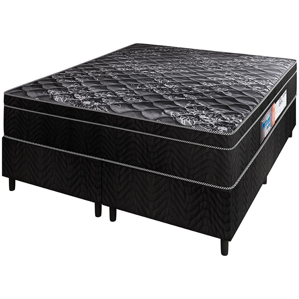 Cama Box Queen Portobel + Colchão Queen Portobel Diplomata Orthopedic com Espuma D-33 65x158x198 cm - Preto - 3