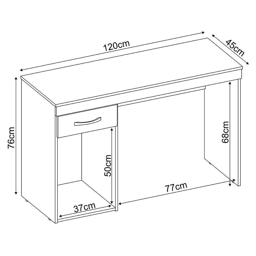 Escrivaninha Demóbile Vitória 1 Porta 1 Gaveta Branca - 3