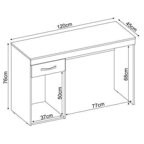 Escrivaninha Demóbile Vitória 1 Porta 1 Gaveta Branca - 4