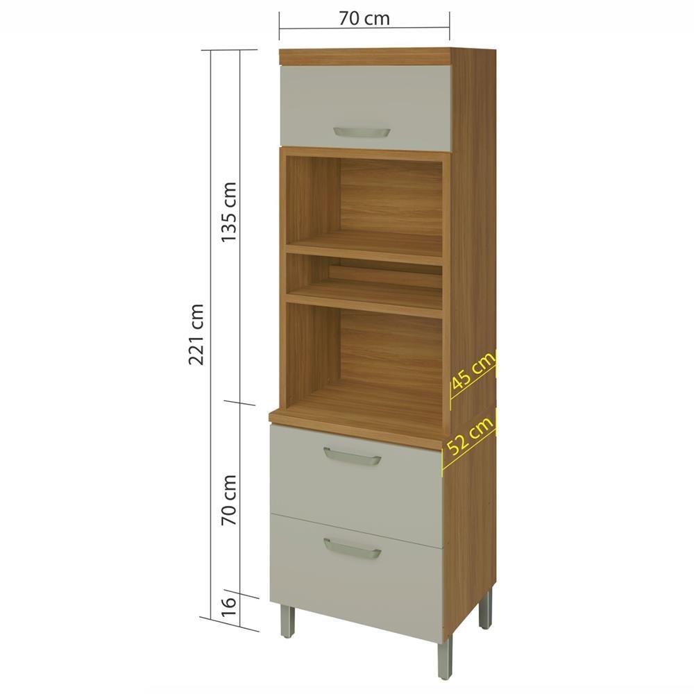 Paneleiro Nesher Princesa 2 Portas 1 Gaveta – 70cm - 2