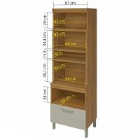 Paneleiro Nesher Princesa 2 Portas 1 Gaveta – 70cm - 3