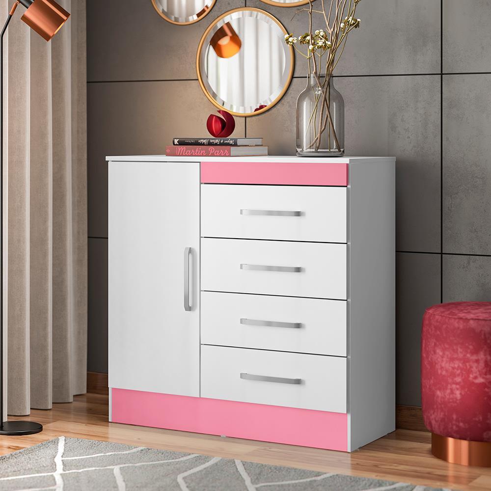 Cômoda Demóbile Montevideu com 4 Gavetas e 1 Porta - 4