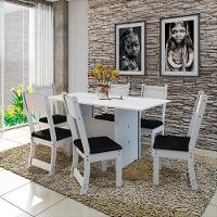 Mesa de Jantar Retangular Indekes Pequi com 6 Cadeiras e Assento Revestido em Courino - 2