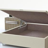 Base Box para Colchão de Casal Probel Classic com Baú 40x138x188cm - Bege - 6