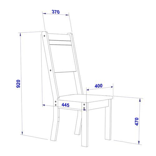 Mesa de Jantar Retangular Indekes Pequi com 4 Cadeiras e Assento Revestido em Courino - 6