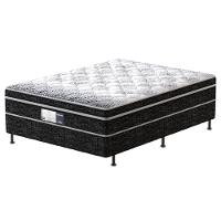 Cama Box Conjugada de Casal PROdomir Bonnel com Molas Prolastic 42x138x188 cm – Branco/Preto - 1