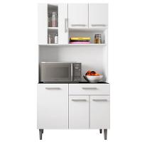 Cozinha Compacta Poliman Móveis Carol com 6 Portas e 1 Gaveta - 91cm de largura - 1
