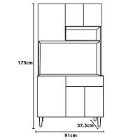 Cozinha Compacta Poliman Móveis Carol com 6 Portas e 1 Gaveta - 91cm de largura - 6