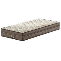 Colchão Solteiro Probel Oregon com Euro Pillow e Molas Prolastic Light 24x88x188cm – Bege/Marrom - 1