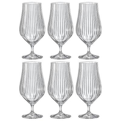 Conjunto de Taças para Cerveja Bohemia Tulipa Optic em Cristal 540ml - 6 Peças