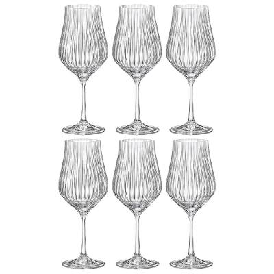 Conjunto de Taças para Vinho Bohemia Tulipa Optic em cristal 450ml - 6 Peças