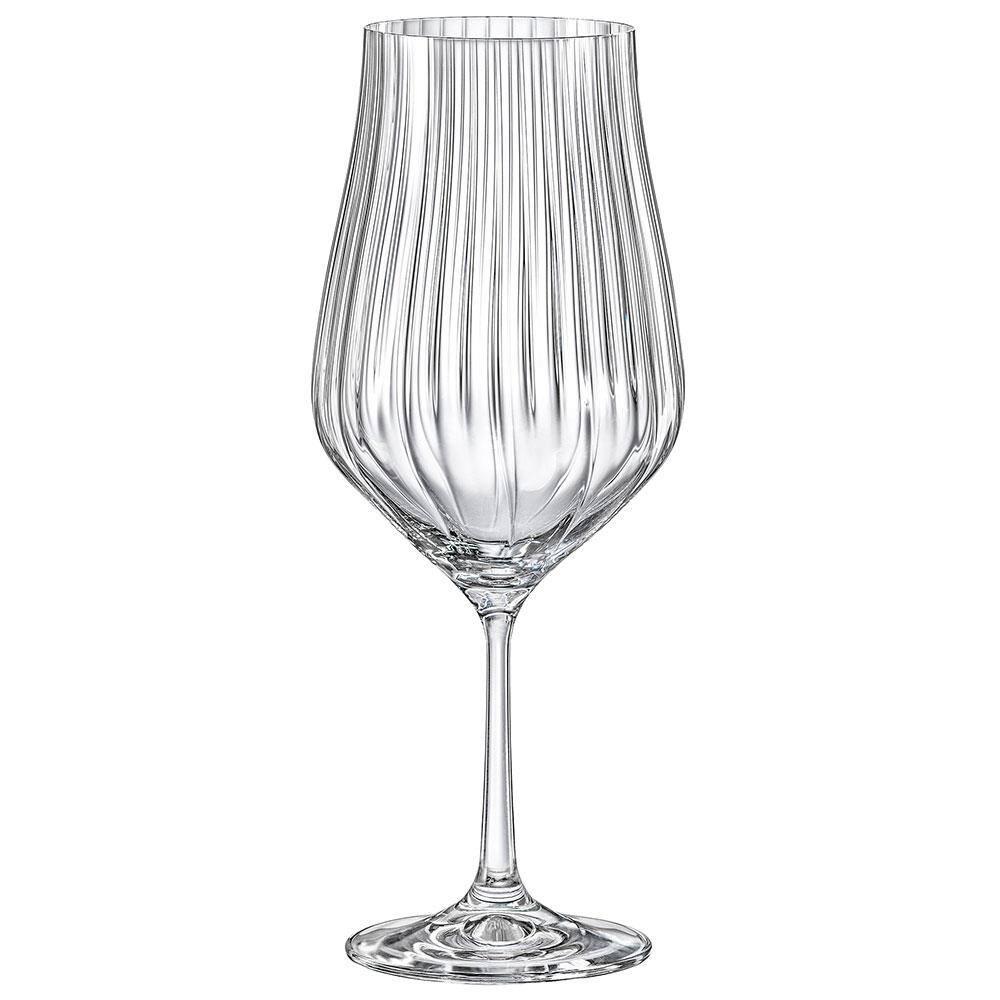 Conjunto de Taças para Água Bohemia Tulipa Optic em Cristal 550ml - 6 Peças - 2