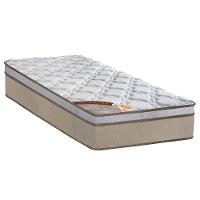 Colchão Viúva Castor Sleep Revolution com Molas Ensacadas e Euro Pillow 27x120x203 cm - Branco/Bege - 1