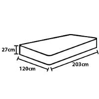 Colchão Viúva Castor Sleep Revolution com Molas Ensacadas e Euro Pillow 27x120x203 cm - Branco/Bege - 2