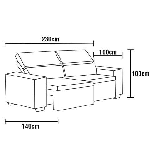 Sofá 4 Lugares Luizzi Bugatti II Retrátil / Reclinável, Revestido em Veludo Plush e 230cm de Largura - 3