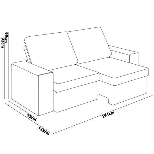 Sofá 3 Lugares Luizzi Monet com Assento Retrátil e Reclinável, Revestido em Veludo - 191cm de Largura - 9