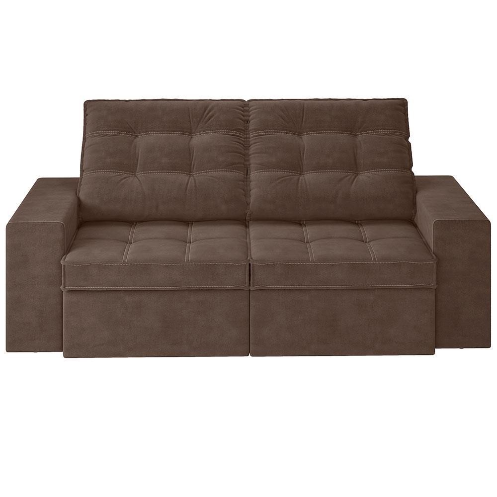 Sofá 3 Lugares Luizzi Monet com Assento Retrátil e Reclinável, Revestido em Veludo - 191cm de Largura - 3