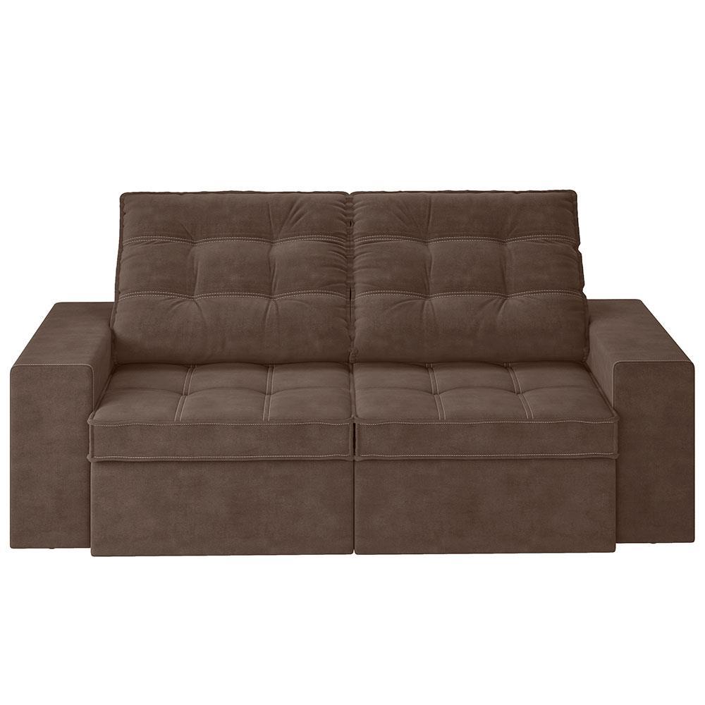 Sofá 3 Lugares Luizzi Monet com Assento Retrátil e Reclinável, Revestido em Veludo - 191cm de Largura - 4