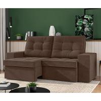 Sofá 3 Lugares Luizzi Monet com Assento Retrátil e Reclinável, Revestido em Veludo - 191cm de Largura - 2