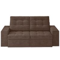 Sofá 3 Lugares Luizzi Monet com Assento Retrátil e Reclinável, Revestido em Veludo - 191cm de Largura