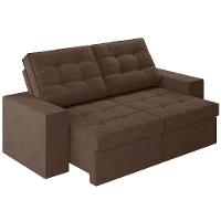 Sofá 3 Lugares Luizzi Monet com Assento Retrátil e Reclinável, Revestido em Veludo - 191cm de Largura - 5