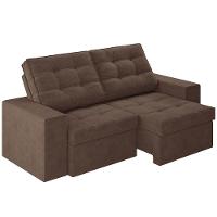 Sofá 3 Lugares Luizzi Monet com Assento Retrátil e Reclinável, Revestido em Veludo - 191cm de Largura - 6