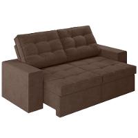 Sofá 3 Lugares Luizzi Monet com Assento Retrátil e Reclinável, Revestido em Veludo - 191cm de Largura - 7