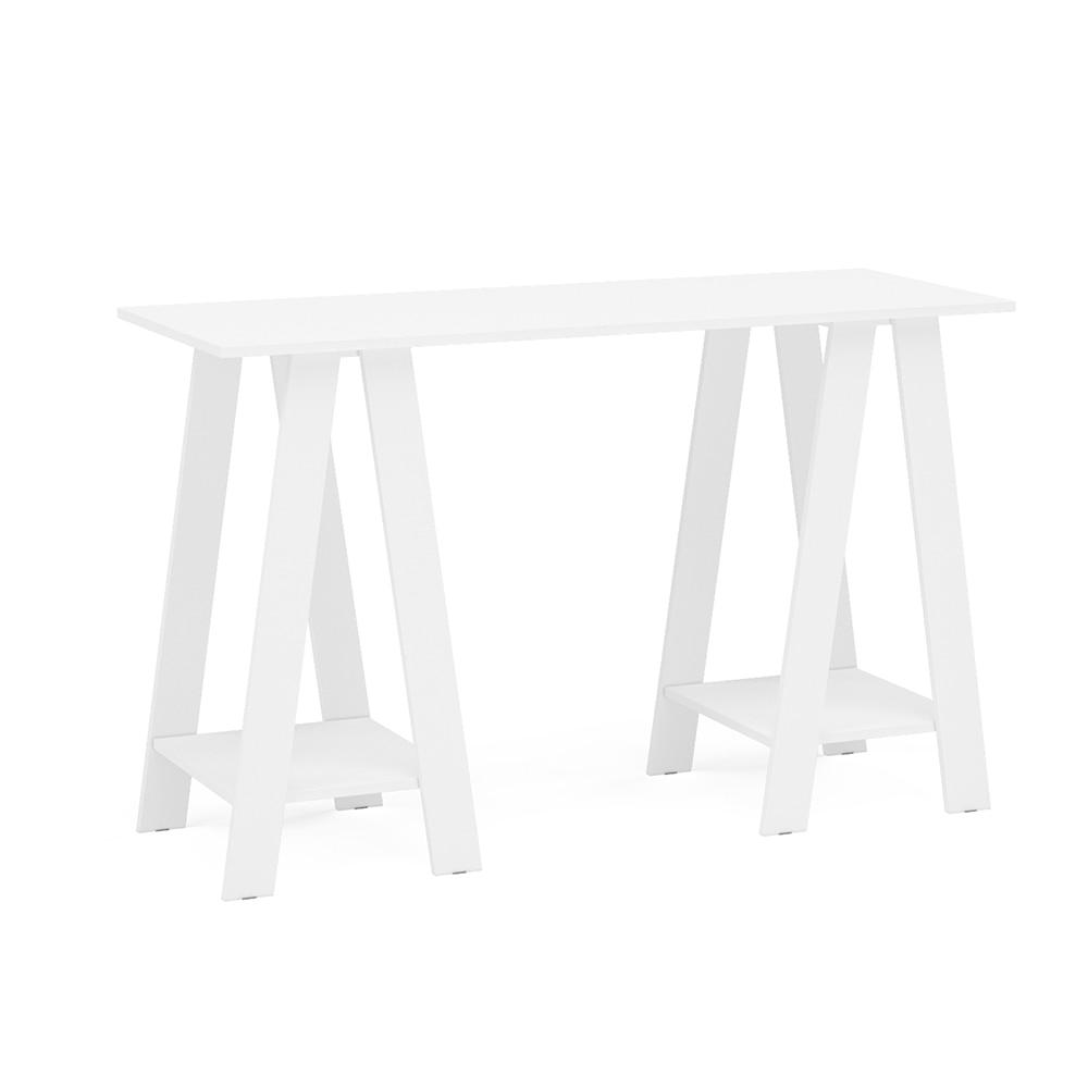 Mesa para Computador Politorno Delta com 2 Prateleiras – Branca - 1