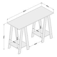 Mesa para Computador Politorno Delta com 2 Prateleiras – Branca - 7