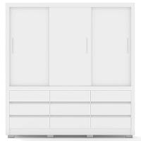 Guarda-Roupa Bartira Arezzo com 3 Portas e 9 Gavetas Externas - 207,4cm de largura - 2