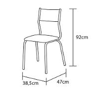 Cadeira de Jantar Aço Nobre Júlia Plus com Revestimento Sintético - 2
