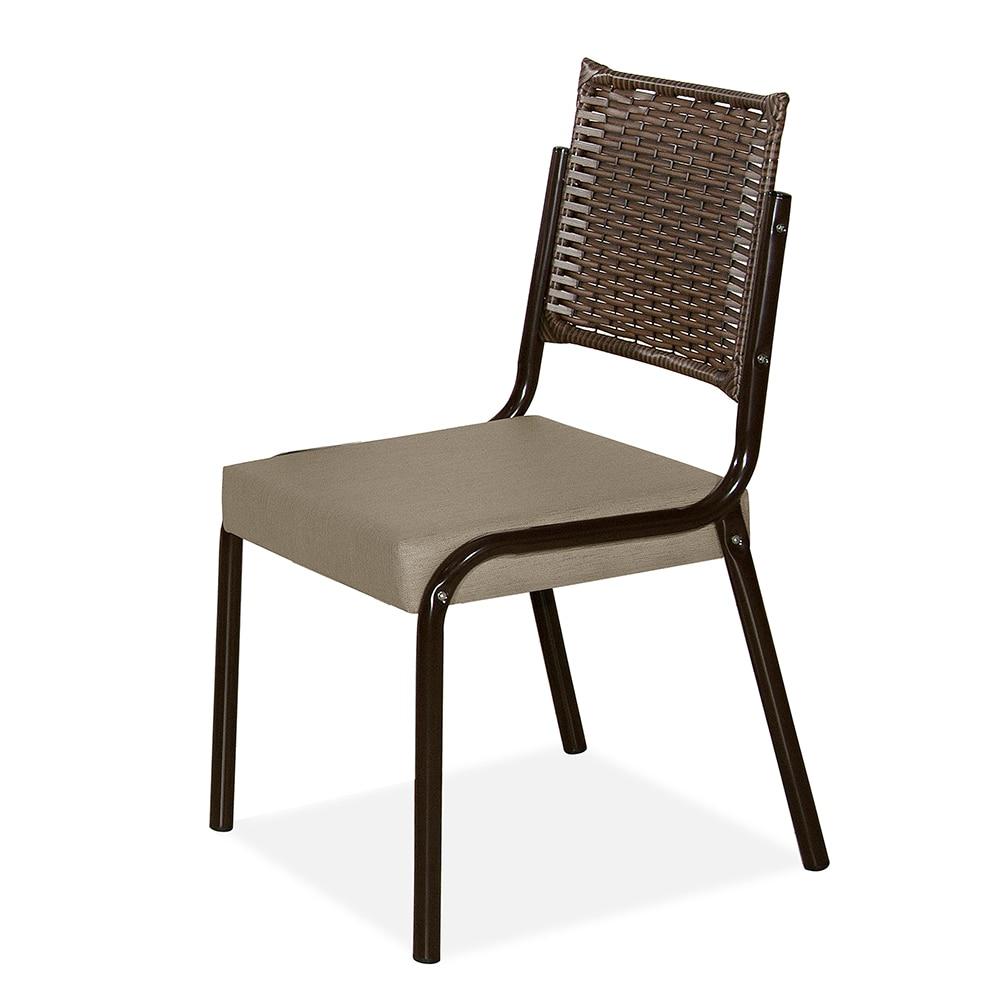 Cadeira de Jantar Aço Nobre Kansas com Revestimento Sintético - 1