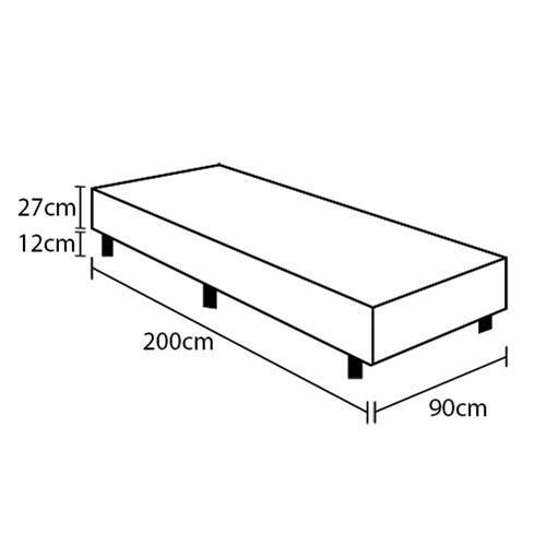 Base Box para Colchão King Castor Revolution 39x90x200 cm - Bege - 2