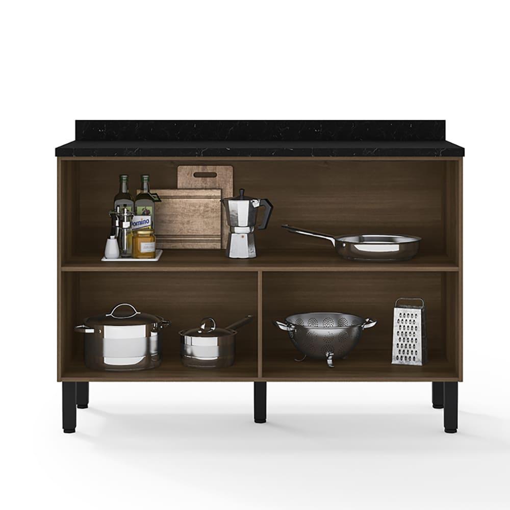 Balcão Duplo Bartira Jaspe com 2 Portas e 1 Prateleira - 120,1cm de largura - 2