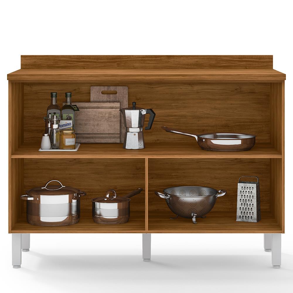 Balcão Duplo Bartira Jaspe com 2 Portas e 1 Prateleira - 120,1cm de largura - 2