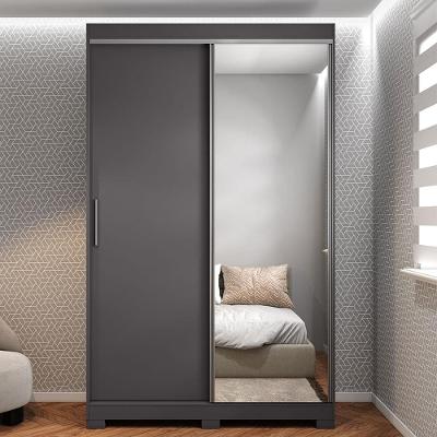 Guarda-Roupa Solteiro Bartira América com Espelho, 2 Portas, 2 Gavetas - 136,2cm de largura