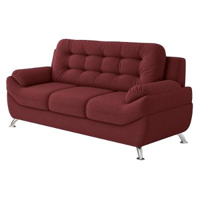 Sofá 3 Lugares Linoforte Mercury Revestido em Tecido Suede - 200cm de largura