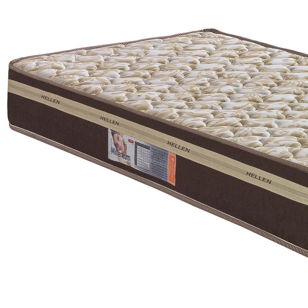 Colchão Solteiro Hellen Millenium Espuma D33 19x88x188cm - Marrom e Bege - 4
