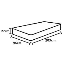 Colchão Solteirão Castor Sleep Revolution com Molas Ensacadas e Euro Pillow 27x96x203 cm - Branco/Bege - 2