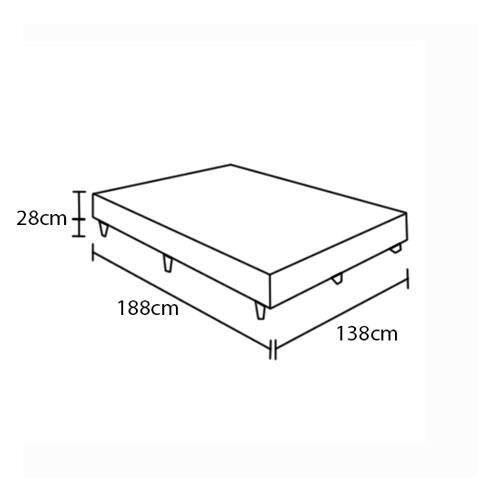 Base Box Casal Herval Mississipi 28x138x188cm – Marrom - 2