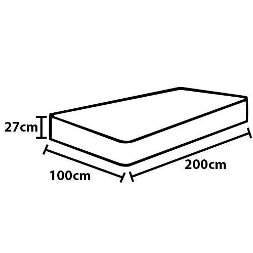 Colchão Solteirão Castor Sleep Revolution com Molas Ensacadas e Euro Pillow 27x100x200 cm - Branco/Bege - 2