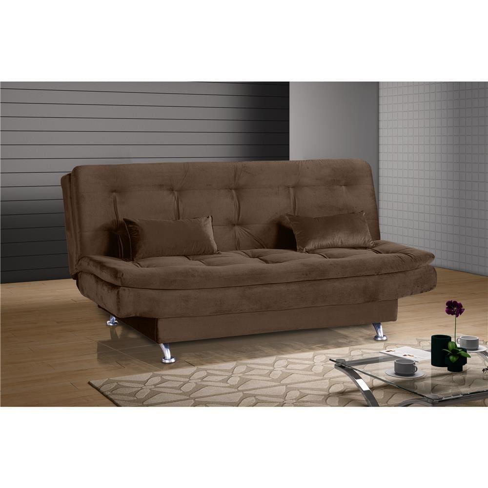 Sofá-cama Matrix Leone em Tecido Veludo Plush 180cm de Largura - 2