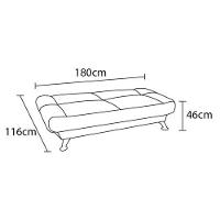 Sofá-cama Matrix Leone em Tecido Veludo Plush 180cm de Largura - 6