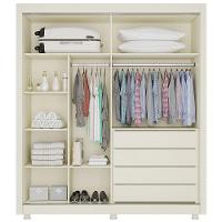 Guarda-Roupa Solteiro Mademarques Hamburgo com 2 Portas, 4 Gavetas e Espelho - 180 cm de Largura - 3