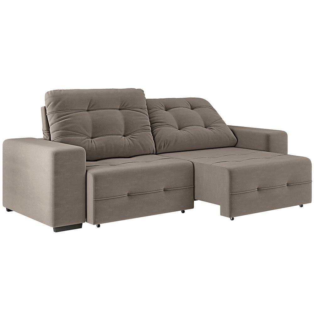 Sofá 4 Lugares Linoforte Bonno Retrátil e Reclinável Revestido em Tecido Suede - 230cm de Largura - 7