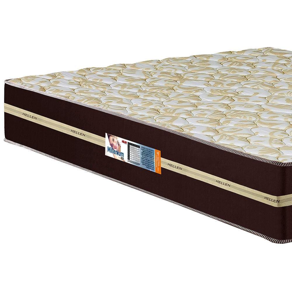 Colchão Casal Hellen Millenium Espuma D33 com Euro Pillow e Revestimento em Tecido Jacquard 19x138x188cm - Marrom e Bege - 4