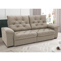 Sofá 4 Lugares Linoforte Luggero Retrátil e Reclinável Revestido em Tecido Suede - 230cm de largura - 3