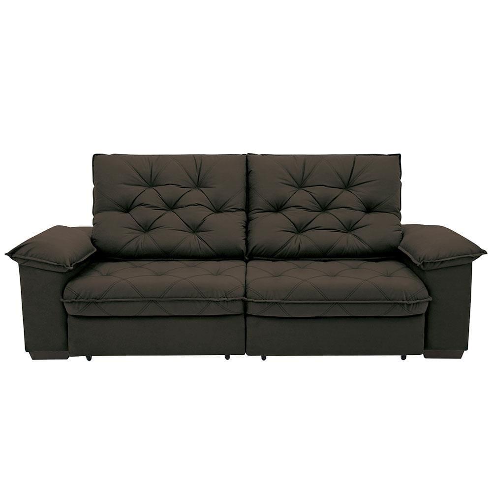 Sofá 4 Lugares Linoforte Luggero Retrátil e Reclinável Revestido em Tecido Suede - 230cm de largura - 8