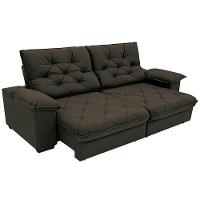 Sofá 4 Lugares Linoforte Luggero Retrátil e Reclinável Revestido em Tecido Suede - 230cm de largura - 5