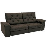 Sofá 4 Lugares Linoforte Luggero Retrátil e Reclinável Revestido em Tecido Suede - 230cm de largura - 6